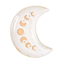 Load image into Gallery viewer, Crescent Moon Phase Ceramic Trinket Tray
