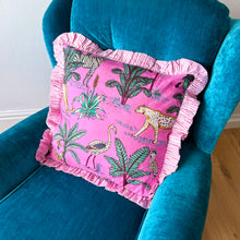 Load image into Gallery viewer, Pink Safari Frill Cushion
