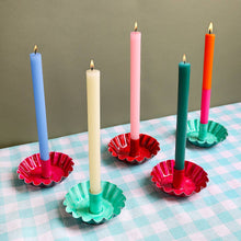 Load image into Gallery viewer, Pink Scalloped Metal Candle Holder
