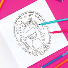 Load image into Gallery viewer, Unicorns &amp; Rainbows Colouring Book
