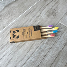 Load image into Gallery viewer, Childrens Bamboo Toothbrush 4 Pack

