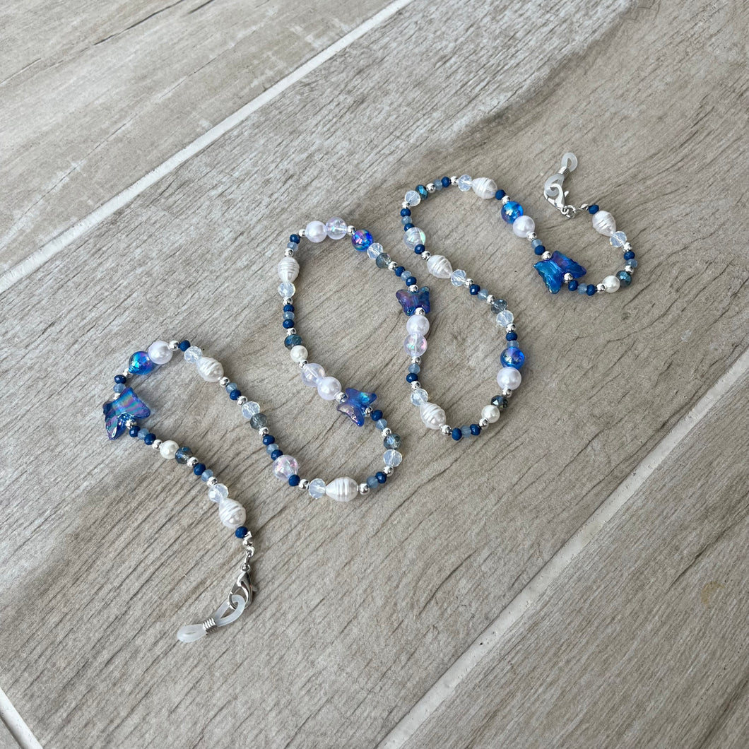 Blue Butterfly Glasses Chain