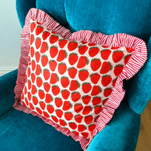 Load image into Gallery viewer, Strawberry Frill Cushion
