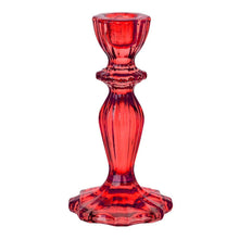 Load image into Gallery viewer, Red Glass Candle Holder
