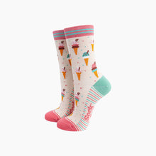 Load image into Gallery viewer, Ice Cream Bamboo Socks - Womens
