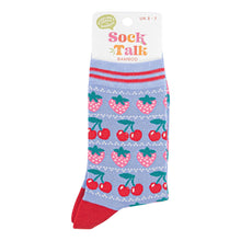 Load image into Gallery viewer, Strawberry &amp; Cherry Bamboo Socks - Womens
