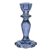 Load image into Gallery viewer, Navy Blue Glass Candle Holder
