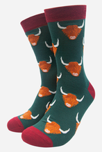 Load image into Gallery viewer, Highland Cow Bamboo Socks - Mens
