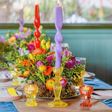 Load image into Gallery viewer, Yellow Glass Candle Holder
