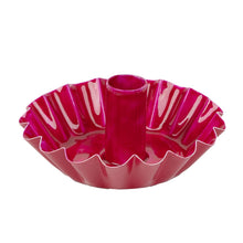 Load image into Gallery viewer, Pink Scalloped Metal Candle Holder
