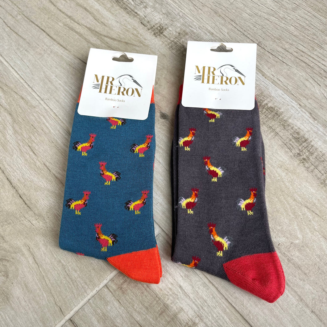 Cockerel Bamboo Socks Mens