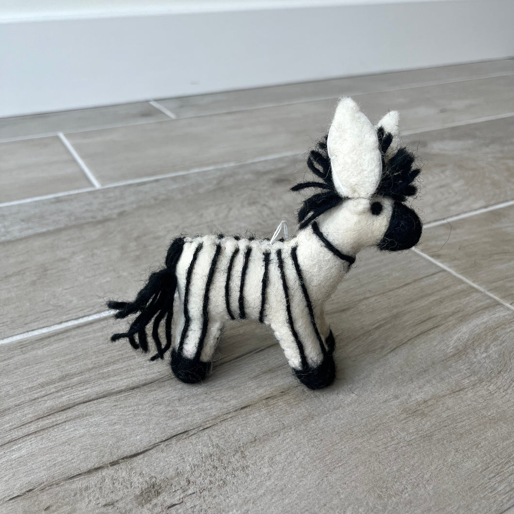 Zebra Felt Decoration